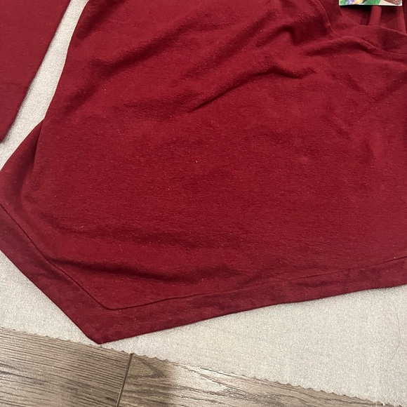 ❤️2/$50❤️[M]Nomads Hemp Wear Burgundy L/Sleeves Faux Wrap Shirt asymmetrical - Picture 7 of 8